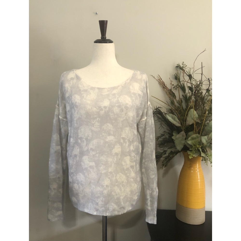 Skull cashmere sweater- Sz S